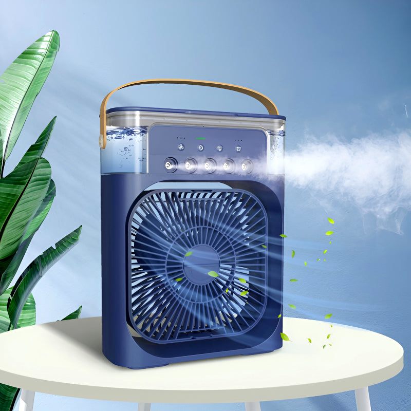 Portable Air Conditioner Usb Desktop Cooler Conditioning Humidifier Cooler Mini Convenient Cooling Fan 10 Table Plastic 5V-White